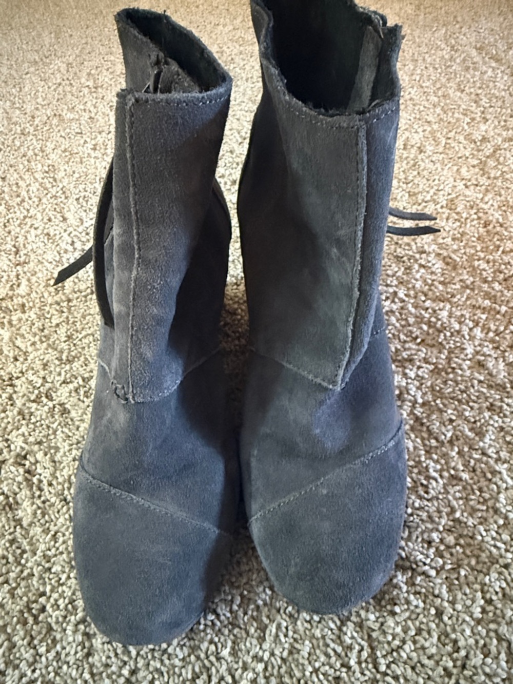 Toms Women's Suede Ankle Booties - Charcoal